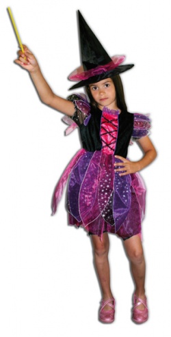 Dětský kostým čarodějka - fialový