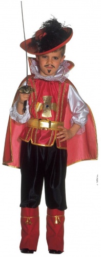 Dětský kostým Mušketýr - červený