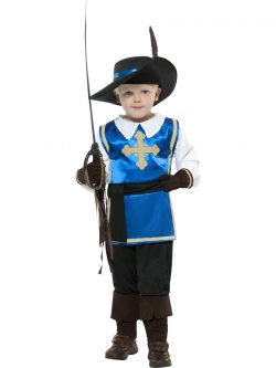 Dětský kostým Mušketýr - modrý