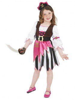 Dětský kostým Růžová Pirátka